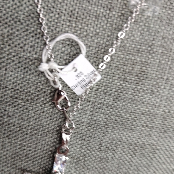 Sterling Silver Plated Cross Pendant Necklace - Picture 4 of 7